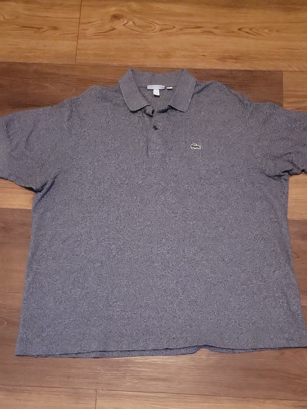 Lacoste Men's Heather Gray Short-Sleeve Polo